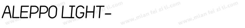Aleppo Light字体转换